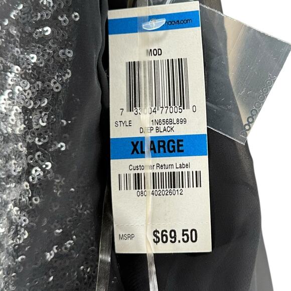 INC International Concepts Black Silver Sequin Sleeveless Blouse Women's Size XL - Picture 6 of 7